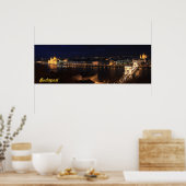 Budapest, Nachtbänke des Donau Poster (Küche)