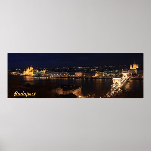 Budapest, Nachtbänke des Donau Poster (Vorne)