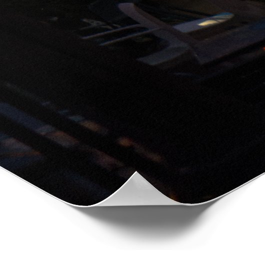 Budapest Nachtfall: Aussicht auf die Basilika Poster (Ecke)