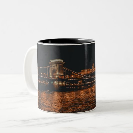 BUDAPEST NIGHT VIEW ZWEIFARBIGE TASSE (Vorderseite Links)