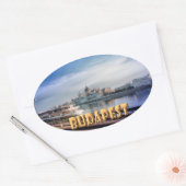 Budapest Ovaler Aufkleber (Umschlag)