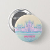Budapest Parlament Gebäude Ungarn Button (Vorne & Hinten)