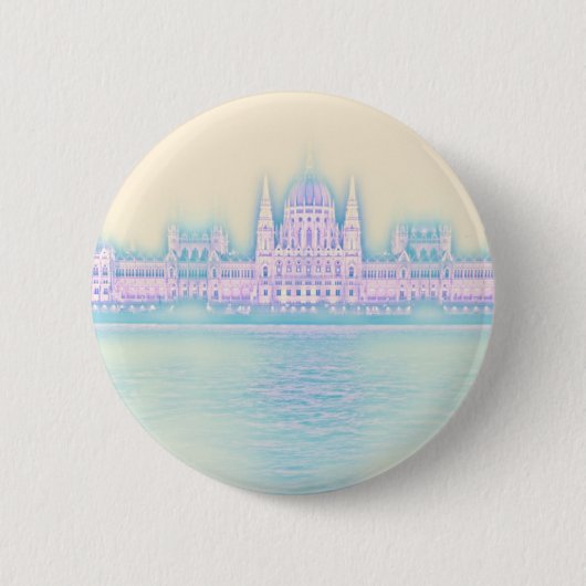 Budapest Parlament Gebäude Ungarn Button (Vorderseite)