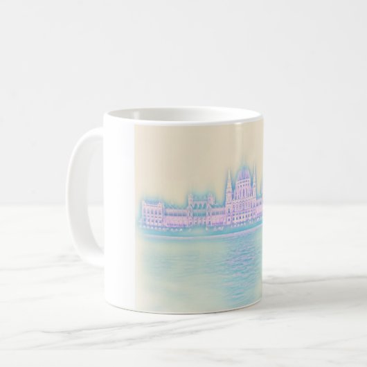 Budapest Parlament Gebäude Ungarn Kaffeetasse (Vorderseite Links)