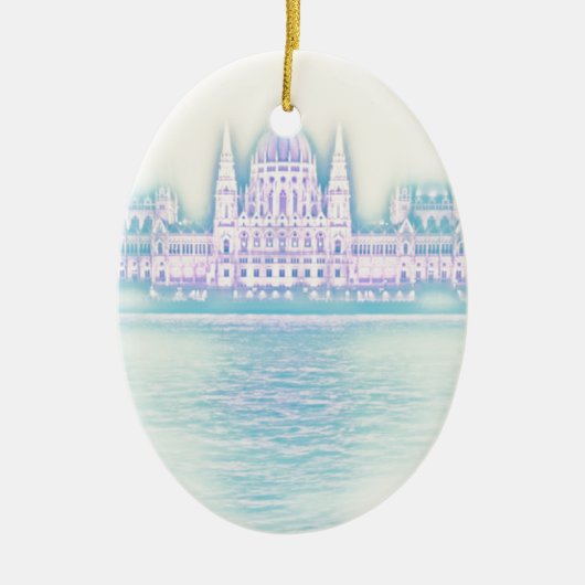 Budapest Parlament Gebäude Ungarn Keramik Ornament (Vorne)