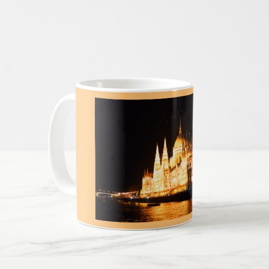 Budapest Parlament Kaffeetasse (Vorderseite Links)