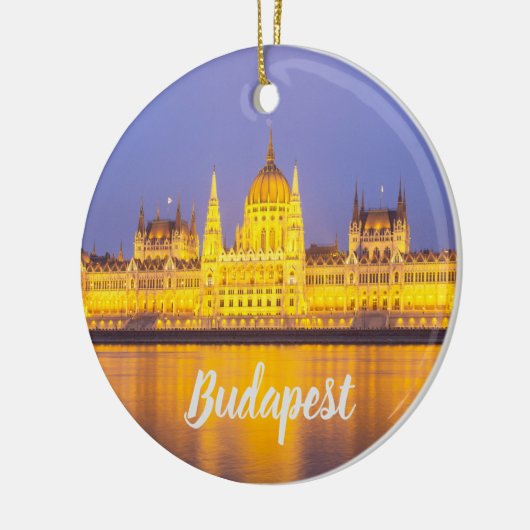 Budapest Parlament Panorama Ungarn Urlaub Keramik Ornament (Links)