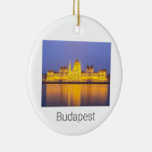 Budapest Parlament Panorama Ungarn Urlaub Keramik Ornament (Rechts)