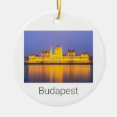 Budapest Parlament Panorama Ungarn Urlaub Keramik Ornament (Vorne)