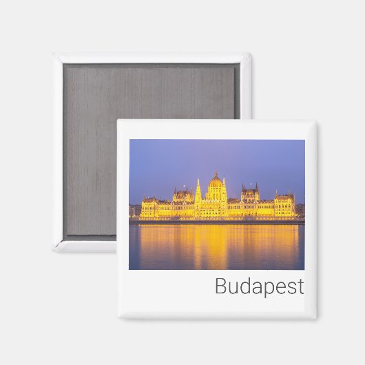 Budapest Parlament Panorama Ungarn Urlaub Magnet (Vorderseite/Rückseite)