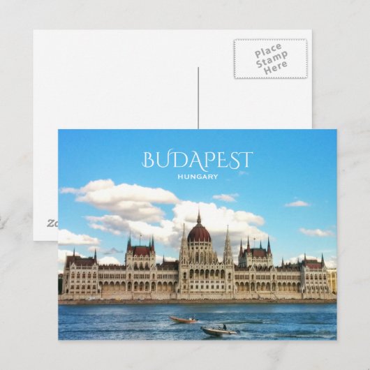 Budapest, Parlament Postkarte (Vorne/Hinten)