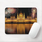 Budapest Parlament Ungarn mit Feuerwerk Mousepad (Mit Mouse)