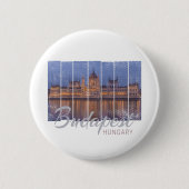 Budapest Parlament Ungarn Vintag Panorama Button (Vorderseite)