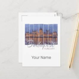 Budapest Parlament Ungarn Vintag Panorama Feiertagspostkarte