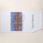 Budapest Parlament Ungarn Vintag Panorama Strandtuch (Vorderseite)