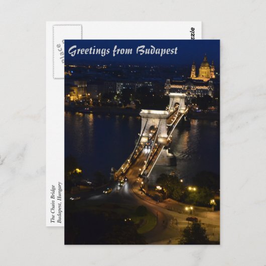 Budapest Postcard Postkarte (Vorne/Hinten)