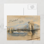 Budapest Postkarte (Vorne/Hinten)