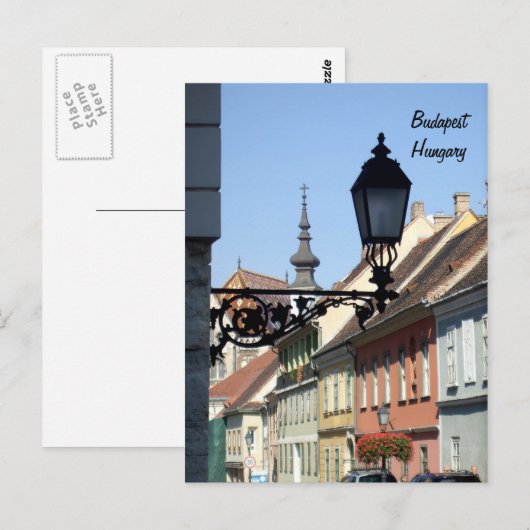 Budapest Postkarte (Vorne/Hinten)