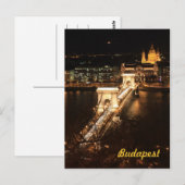 Budapest Postkarte (Vorne/Hinten)