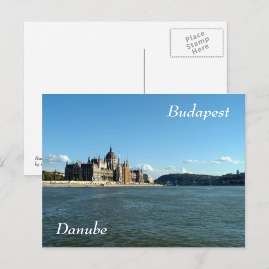 Budapest Postkarte (Vorne/Hinten)