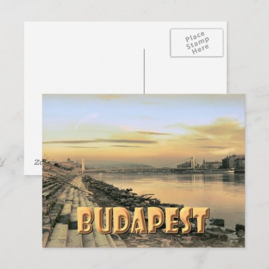 Budapest Postkarte (Vorne/Hinten)
