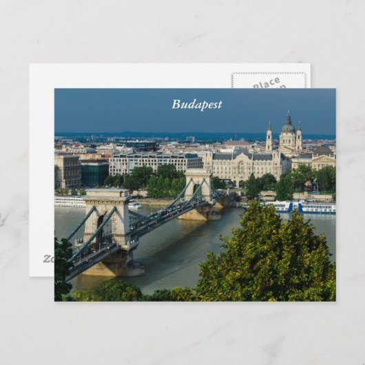 Budapest Postkarte (Vorne/Hinten)