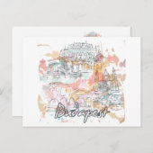 Budapest Postkarte (Vorne/Hinten)