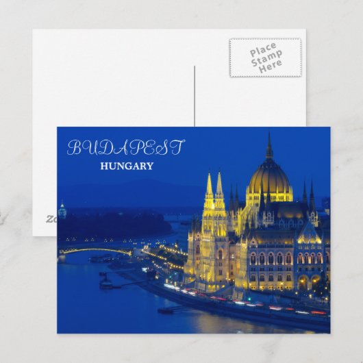 Budapest Postkarte (Vorne/Hinten)