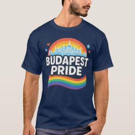 Budapest Pride LGBTQ+ Rainbow Skyline T-Shirt