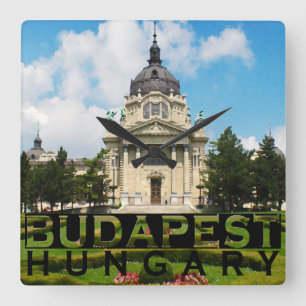 Budapest Quadratische Wanduhr