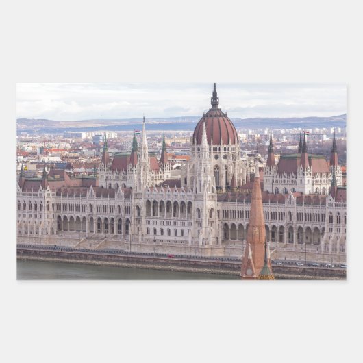 Budapest Rechteckiger Aufkleber (Vorderseite)