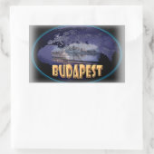 Budapest Rechteckiger Aufkleber (Tasche)