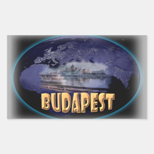 Budapest Rechteckiger Aufkleber