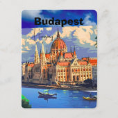 Budapest Reise Postkarten Kunst, Ungarn Reise Post (Vorderseite)