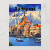 Budapest Reise Postkarten Kunst, Ungarn Reise Post (Vorderseite)