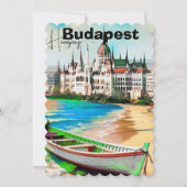 Budapest Reise Postkarten Kunst, Ungarn Reise Post (Vorderseite)