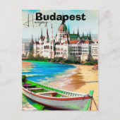 Budapest Reise Postkarten Kunst, Ungarn Reise Post (Vorderseite)