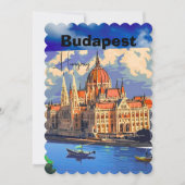 Budapest Reise Postkarten Kunst, Ungarn Reise Post (Vorderseite)