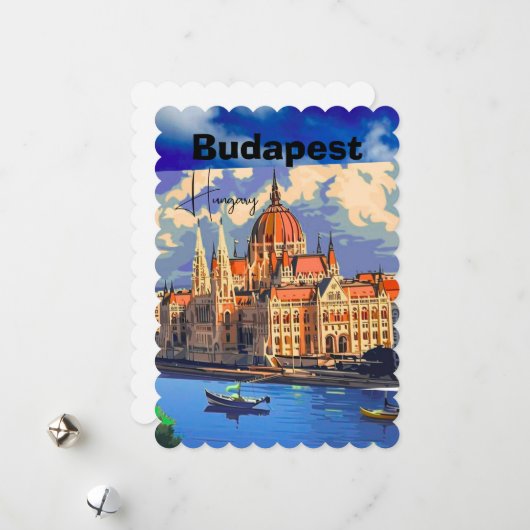 Budapest Reise Postkarten Kunst, Ungarn Reise Post (Vorderseite/Rückseite Beispiel)