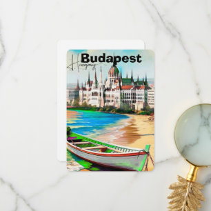 Budapest Reise-Postkartengestaltung, Ungarn Reise- Dankeskarte