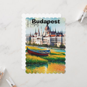 Budapest Reise-Postkartengestaltung, Ungarn Reise- Einladung