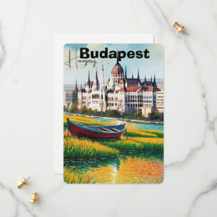 Budapest Reise-Postkartengestaltung, Ungarn Reise- Save The Date