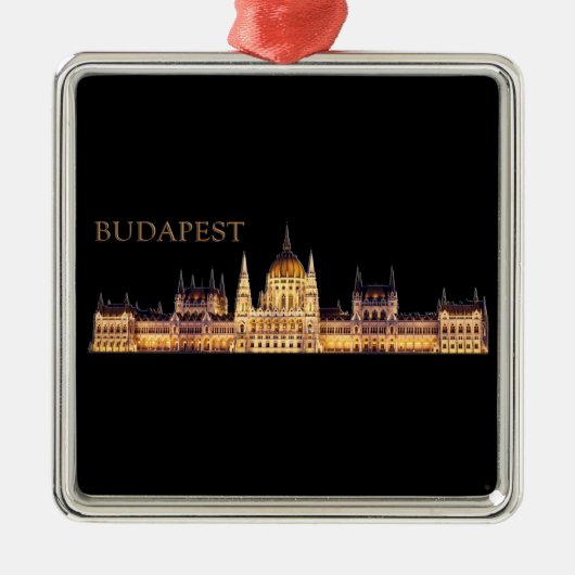 Budapest Reise Souvenir Ornament Aus Metall (Vorne)