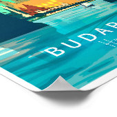 Budapest Retro Print, Ungarn Wall art Poster (Ecke)
