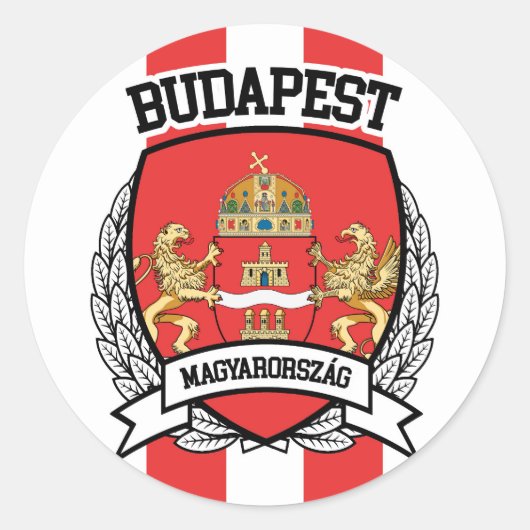 Budapest Runder Aufkleber (Vorderseite)