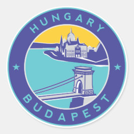 Budapest Runder Aufkleber