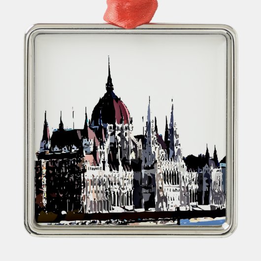 Budapest Schloss Ornament Aus Metall (Vorne)