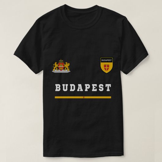 Budapest SportFußball Jersey Flaggenfußball Ungarn T-Shirt (Design vorne)