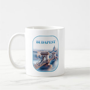 Budapest Széchenyi Kettenbrücke Kaffeetasse