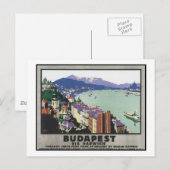Budapest über Harwich Postkarte (Vorne/Hinten)